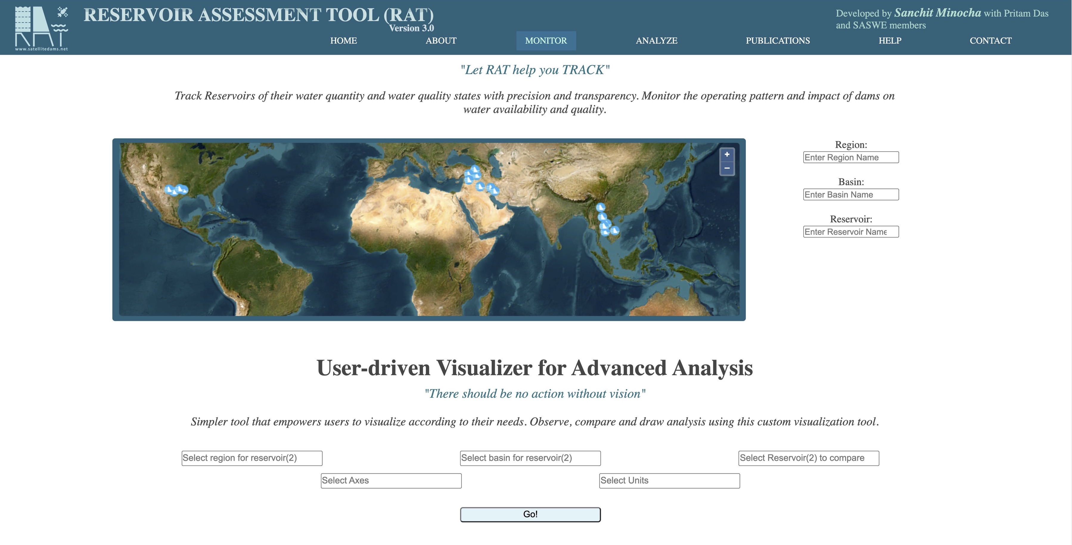 RAT Webpage - Advanced Visualizer page